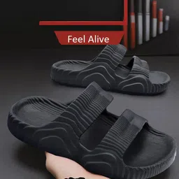Feel alive Men Set of 4 Ultra-Comfortable Lightweight Flip Flops image 2