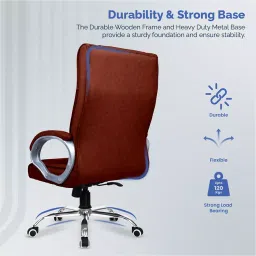 Vergo Swift Office Chair leatherette Brown, OCHB897126 image 5