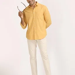 Indian Terrain Classic Slim Fit Spread Collar Cotton Shirt image 4