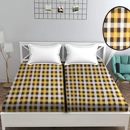 Wings Star Yellow Single Cotton Breathable Mattress Protector image 4