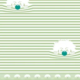 JAIPUR FABRIC Green & White Striped Cotton 254 TC King Bedsheet Set 2.74m x 2.28m image 2