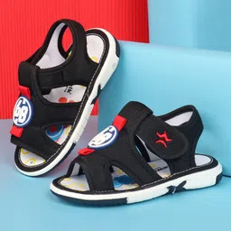 Cute Walk by Babyhug Velcro Closure Sandals with Applique - Black-picture-34