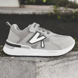 Lil Lollipop V Patch Detailed Velcro Closure Shoes - Grey-image-24