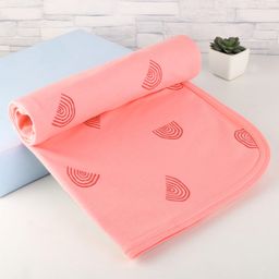 Zero Unisex Interlock Knit Towel & Wrappers Rainbow Print L 84 x B 82 cm - Dark Orange-picture-7