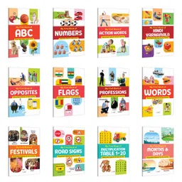 My First Book of ABC, Numbers, Action Words, Opposites and more :- educational books for toddlers, interactive alphabet book, kids vocabulary builder | Combo of 12 books-image-68