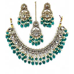ANTIQUE JEWELLERY Women Green Necklace and Chains-picture-16