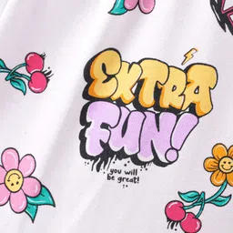 Doreme Single Jersey Full Length Leggings Floral Printed - White image 3