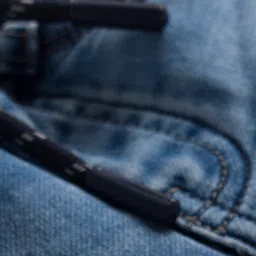 RUFF Denim Woven Full Length Washed Jeans - Blue image 3