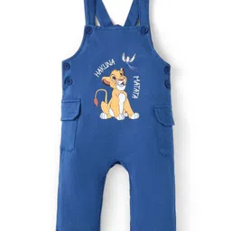 babyhug disney Babyhug DisneySingle Jersey Knit Dungarees & Half Sleeve Tee with Lion King Graphics -Navy & Yellow image 4