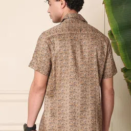 Metronaut Men Floral Sheer Printed Casual Shirt image 4