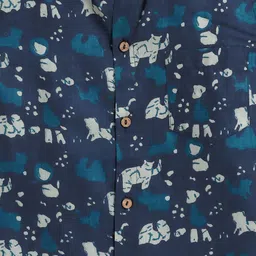 The Magic Wand Boys Spread Collar Conversational Printed Cotton Casual Shirt image 3