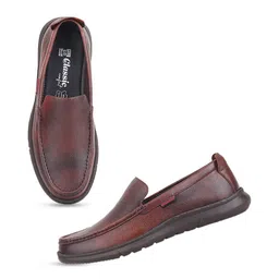 Red Chief Men Round Toe Leather Slip-On Loafers image 2