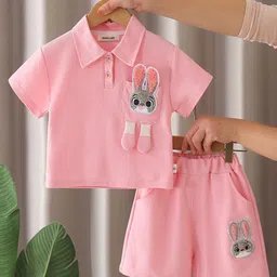 INCLUD Girls Embroidered T-shirt with Shorts-picture-1