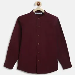 Campana Boys Plum Cotton Shirt-picture-12