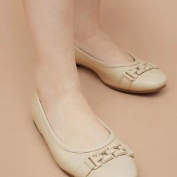 Ginger by Lifestyle Women's Cream Ballerina Shoes-picture-31