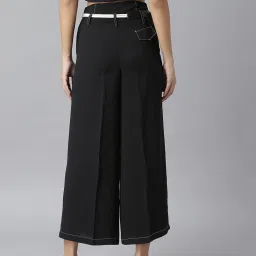KASSUALLY Black Relaxed Fit Trousers image 2