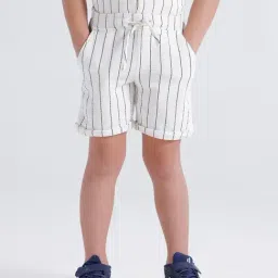 Kate & Oscar Boys Off White Striped Shorts-picture-29
