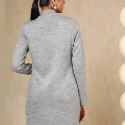 Soch Grey Acrylic Regular Fit Crochet Shrug image 2