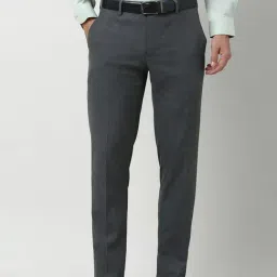 Peter England Grey Slim Fit Trousers-picture-27