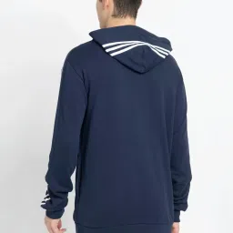 Adidas Blue M 3S FT FZ HD Jacket image 2