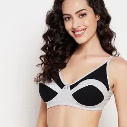 Clovia Grey Cotton Full Coverage T-Shirt Bra image 3