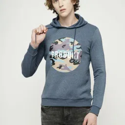 Produkt By Jack & Jones Blue Regular Fit Printed Hooded Sweatshirt-picture-34