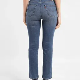 Levi's Blue Cotton Straight Fit High Rise Jeans image 2