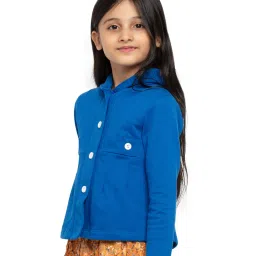 Under Fourteen Only Kids Blue Regular Fit Full Sleeves Sweatshirt image 3