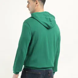 Levi's Green Cotton Regular Fit Hooded Sweatshirt image 2