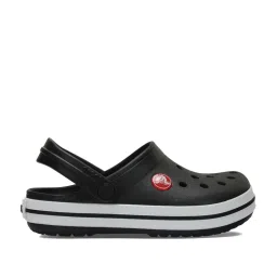 Crocs Kids Crocband Black Back Strap Clogs image 1