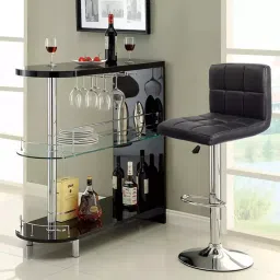 MBTC Cadbury Black Leatherette Bar Stool image 3