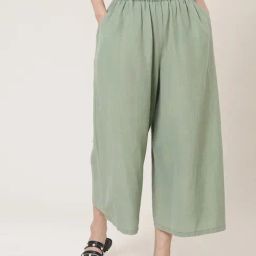 Label Ritu Kumar Olive Green Mid Rise Pants-picture-25