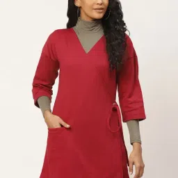 Belle Fille Maroon Regular Fit Jacket-picture-19