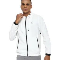 Van Heusen White  Regular Fit Printed Hooded Jacket-picture-15