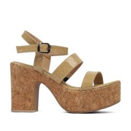 Elle Women's Camel Ankle Strap Sandals-picture-47