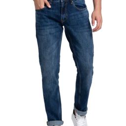 Spykar Blue Cotton Regular Fit Jeans-picture-1