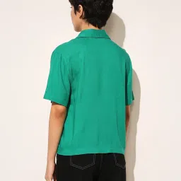 Only Green Solid Shirt image 2