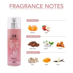and Ajmal Dainty Glam Fragrance Mist for Women - 200 ml image 3
