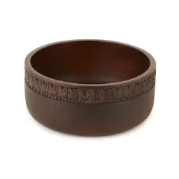Fabindia Brown Samod Wood Salad Bowl (0.3 L) image 2