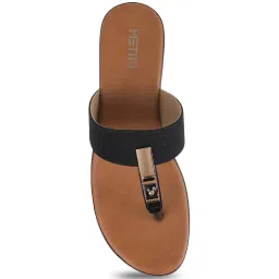 Metro Women's Black T-Strap Wedges image 3