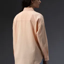 High Star Peach Cotton Relaxed Fit Shirt image 2