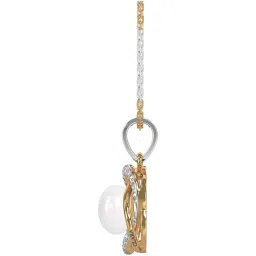 Clara 92.5 Sterling Silver Gold-Plated Swiss Zirconia Knot Pendant with Chain image 5
