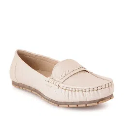 Scentra Women's Beige Casual Loafers image 2