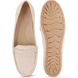 Scentra Women's Beige Casual Loafers image 3