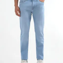 Arrow New York Blue Solid Regular Fit Jeans-image-13