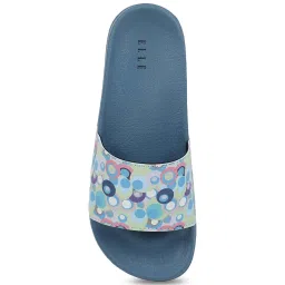 Elle Women's Blue Slides image 3