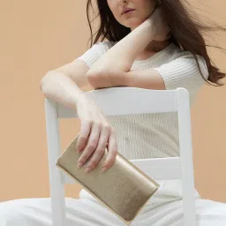 Code by Lifestyle Gold Textured Clutch image 2