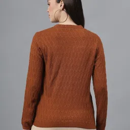 Cantabil Brown Acrylic Self Sweater image 2