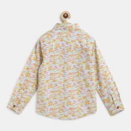 Tales & Stories Kids Blue & Peach Cotton Printed Full Sleeves Shirt image 2