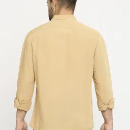 Basics Brown Cotton Slim Fit Shirt image 2